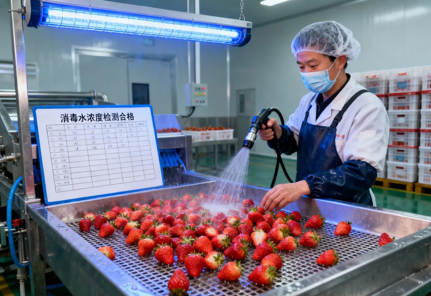 Frozen Fruits Washing Sanitizing