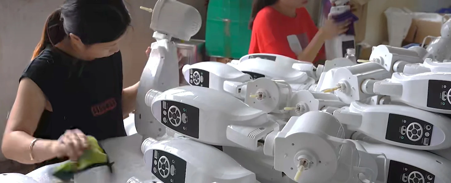 Air Circulator Appearance Inspection, Cleaning & Packaging