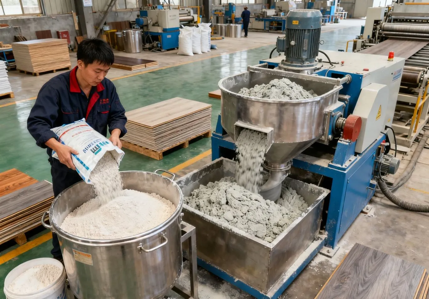 SPC Flooring Raw Material Preparation Mixing