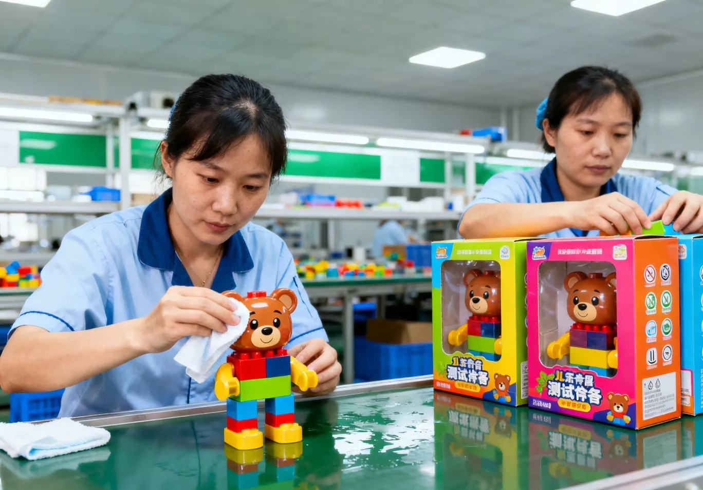 Children Toys Cleaning and Packaging