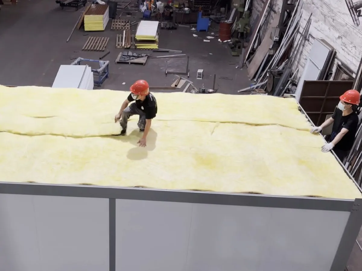 Container House Insulation Installation