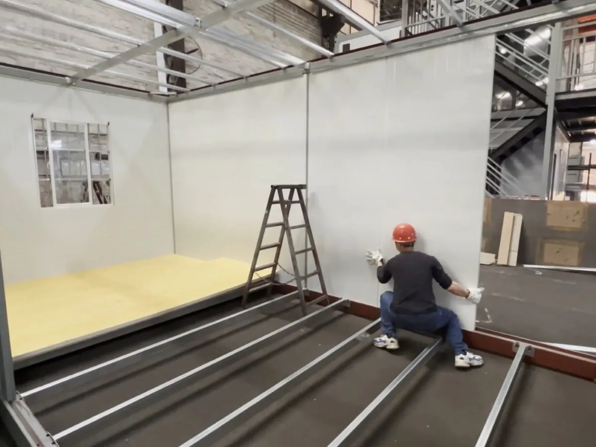 Container House Wall & Floor Installation