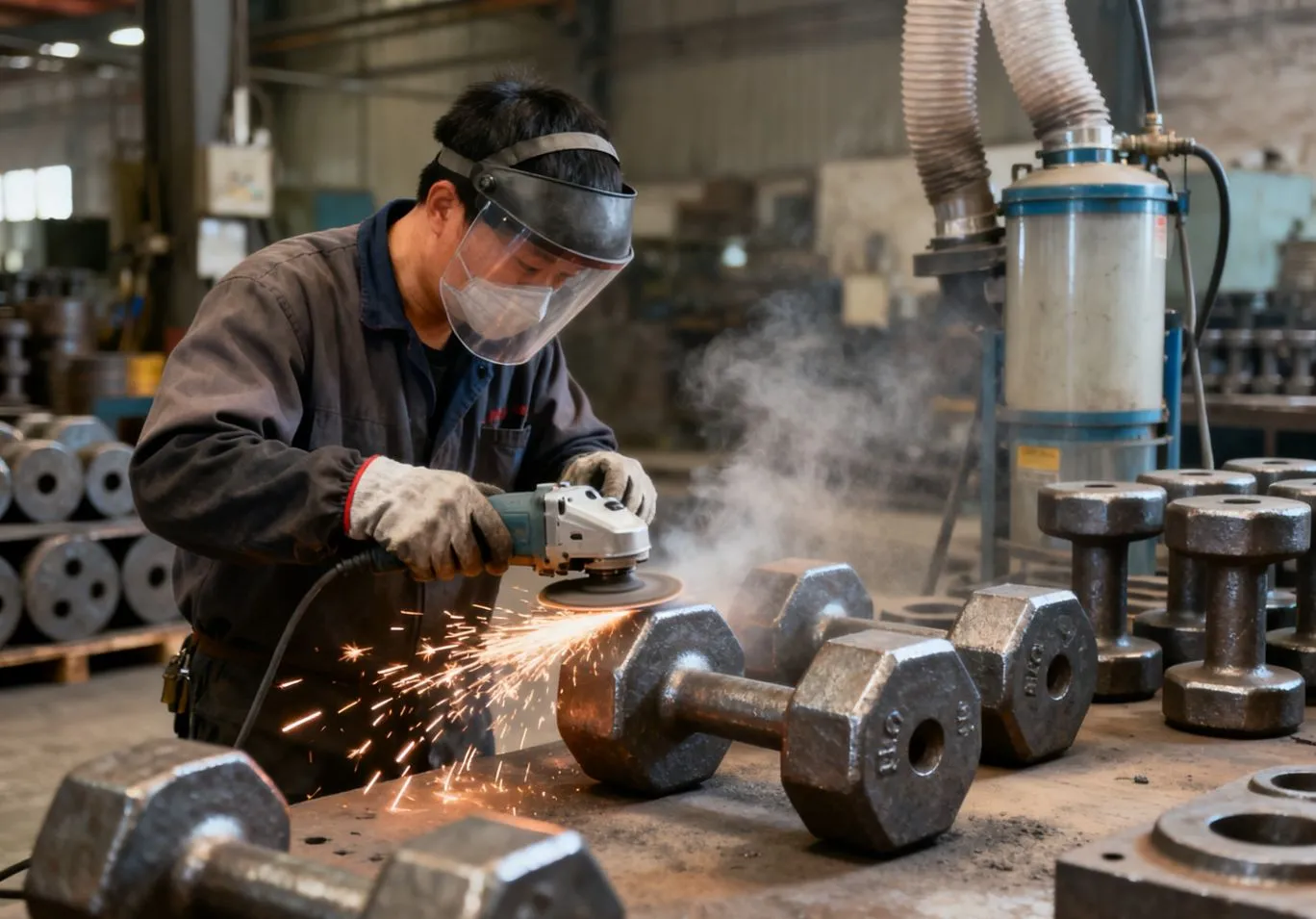 Dumbbells Machining and Finishing