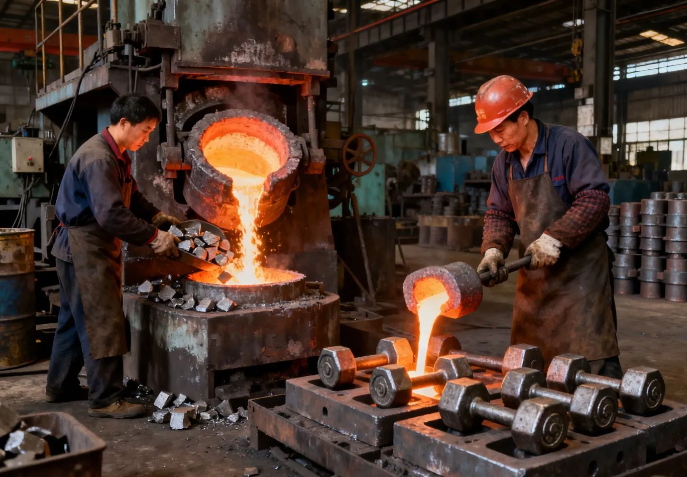 Dumbbells Melting and Casting