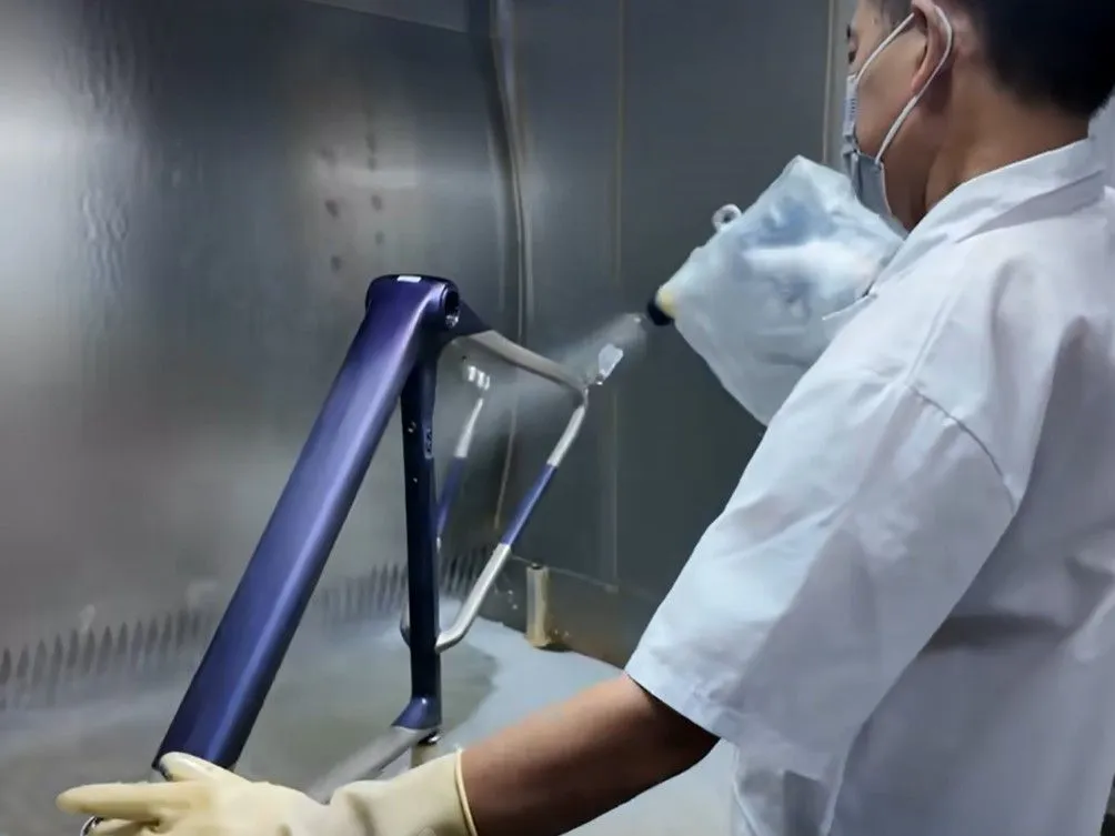 Electric Bike Frame Spraying Surface Treatment