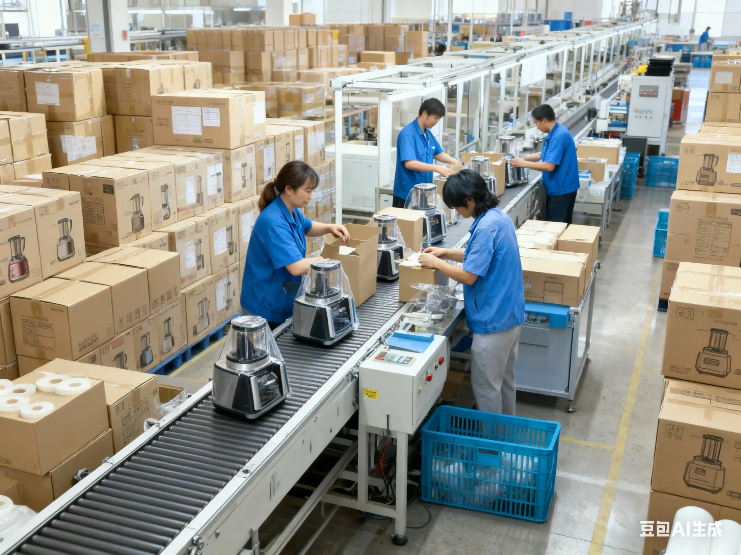 Juicers Appearance Check Cleaning Packaging