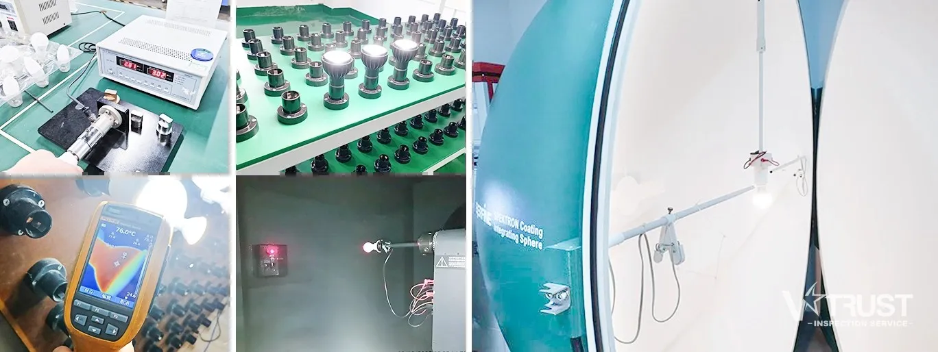 Light Bulbs Onsite Testing in Factory