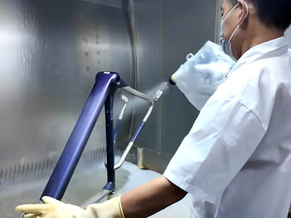 Scooters Frame Spraying Surface Treatment