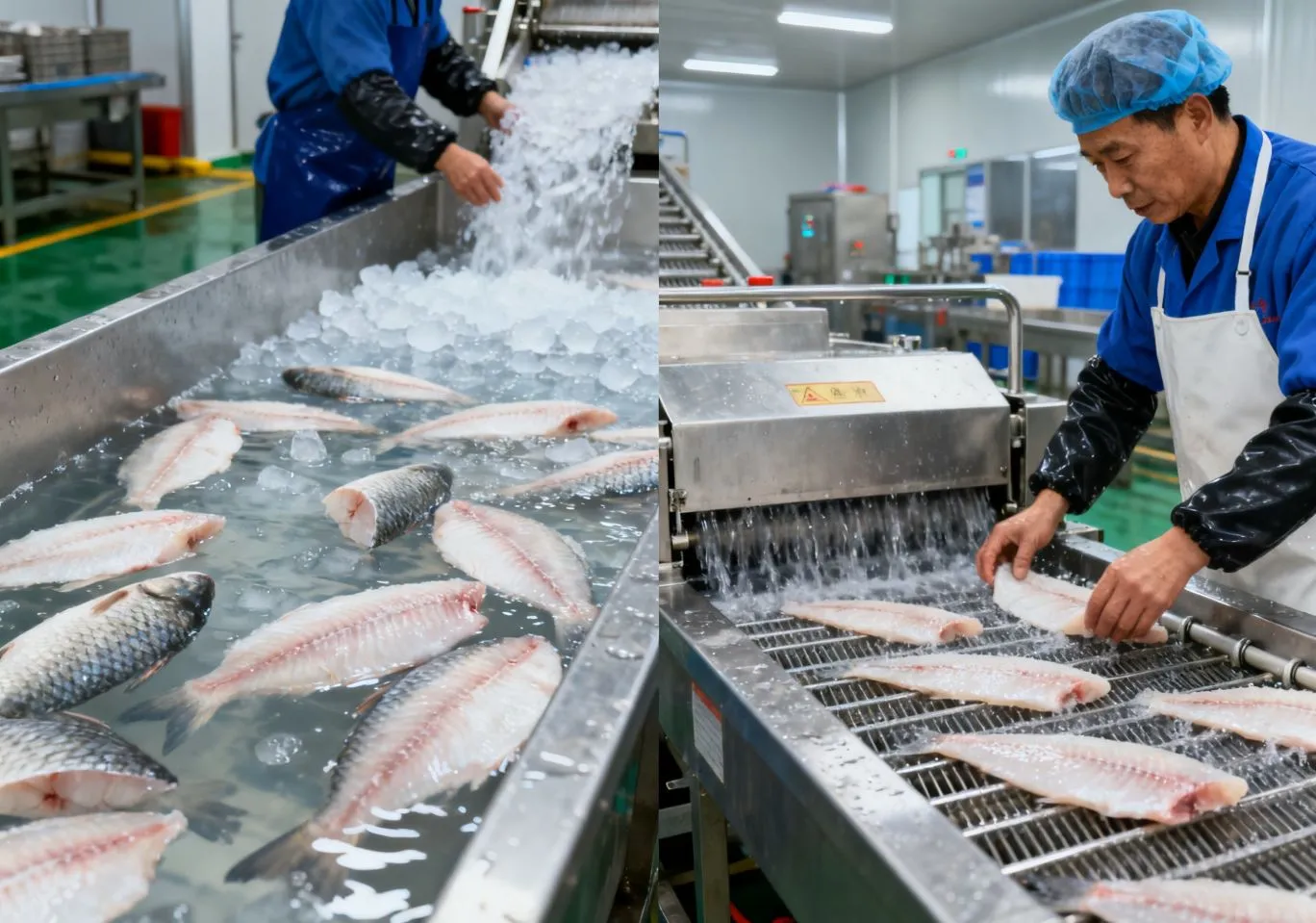 Seafood Pre-cooling Dewatering