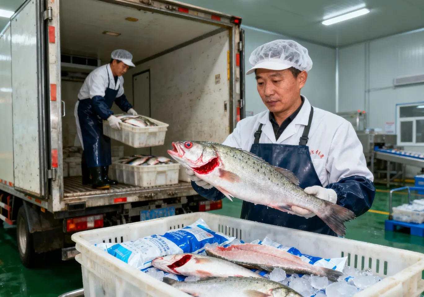 Seafood Raw Material Reception Pre-treatment