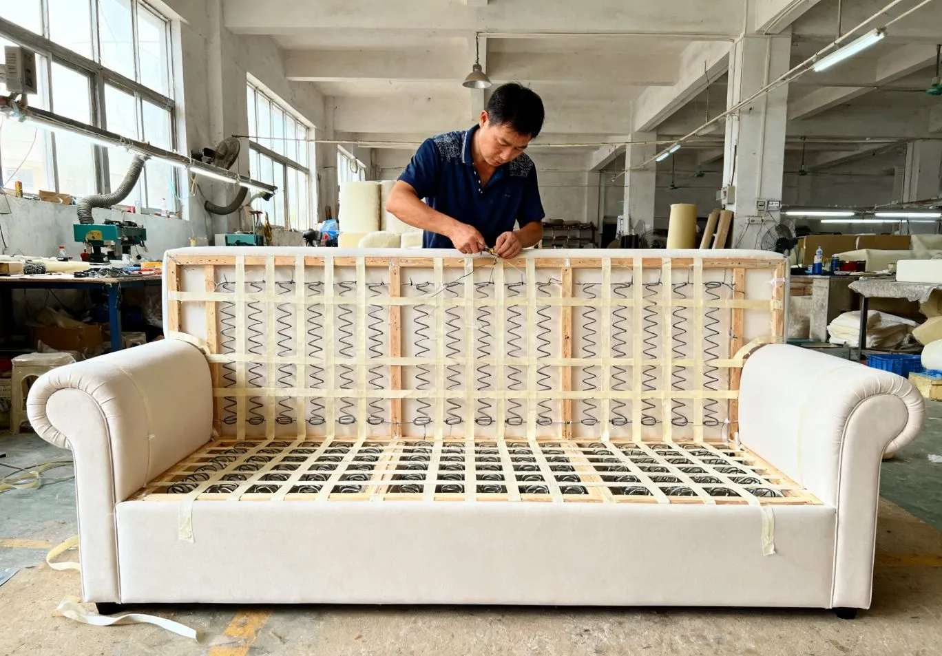 Upholstered Furniture Springing or Webbing Installation