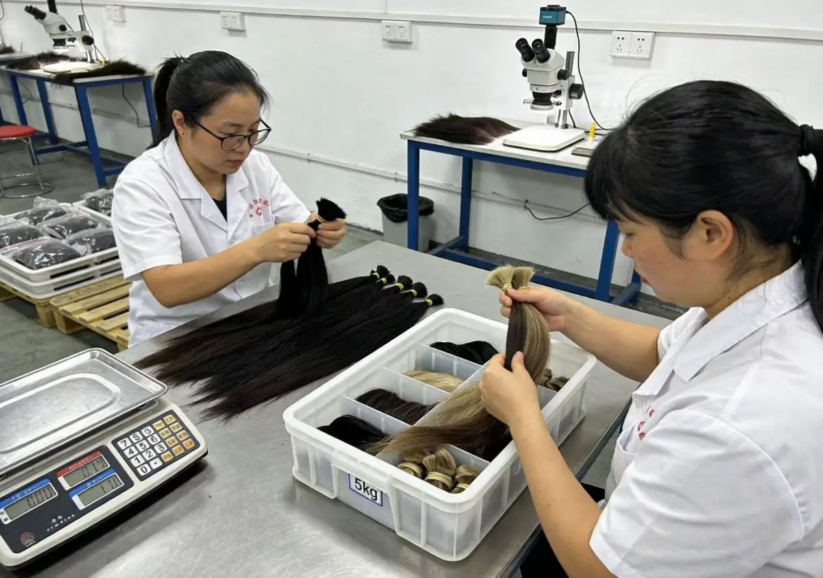 Wigs Raw Material Procurement and Sorting