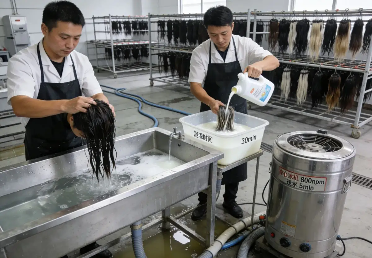 Wigs Washing and Pre Treatment
